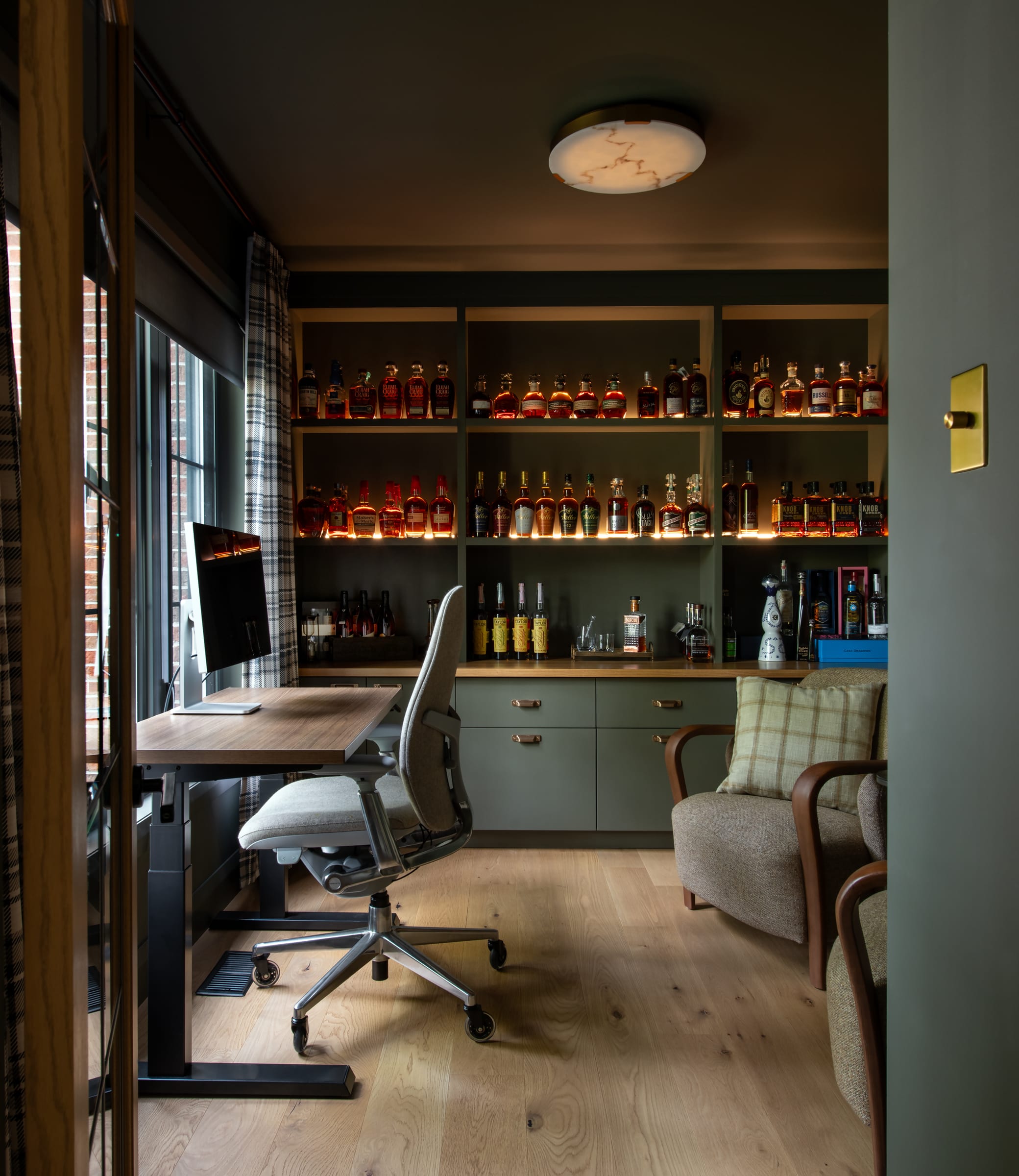 Detailed millwork and joinery in a warm interior